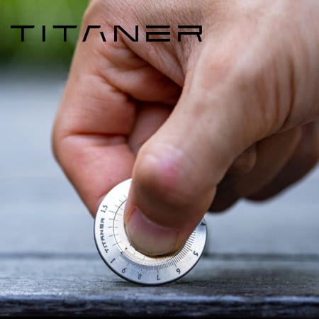 [해외]타이타너 Titaner 티타늄 미니 슬라이드 링 룰 10cm