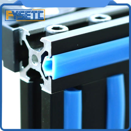 2미터 6mm 플랫 씰 2020 알루미늄 프로파일 슬롯 커버/패널 홀더 CNC CR-10 기계 DIY 부품 용 블랙/오렌지/블루