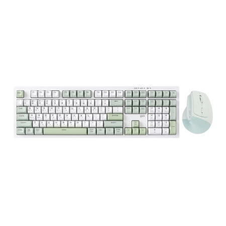지클릭커 오피스프로 WMK580 사일런스 M RGB 무소음 무선 블루투스 키보드 버티컬 마우스 세트 108