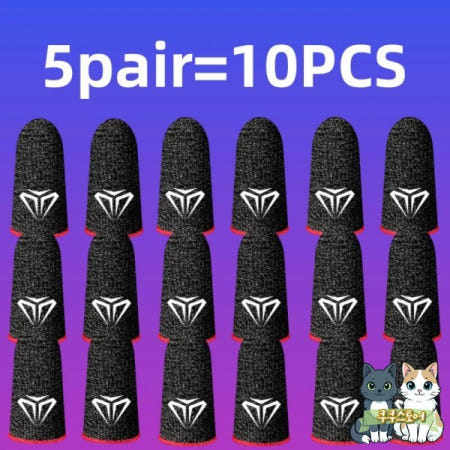 [해외]5pair(10pcs) 손가락 슬리브 전화 게임 미끄럼 방지 컨트롤러 장갑 땀 통기성 원활한 터치 스크린 커버