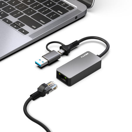 NEXTU 2503GTC USB 유선 랜카드 기가비트 랜 어댑터 C타입 변환 젠더 포함