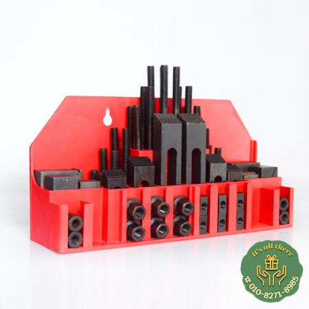 [해외]58개 M10/M12/M14 T-슬롯 클램프 키트 다기능 결합 프레스 플레이트 및 CNC 밀링 머신 선반용 경화 철 패드 포함