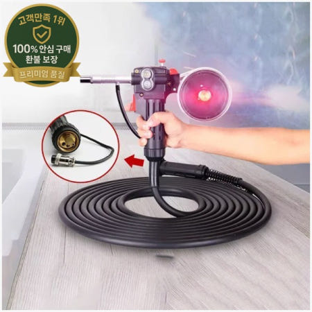 10피트 3미터 MIG 용접기 스풀 건 와이어 피더 (알루미늄 용접용 유로 커넥션 표준 스풀 24V DC 모터 무료 노즐 포함)