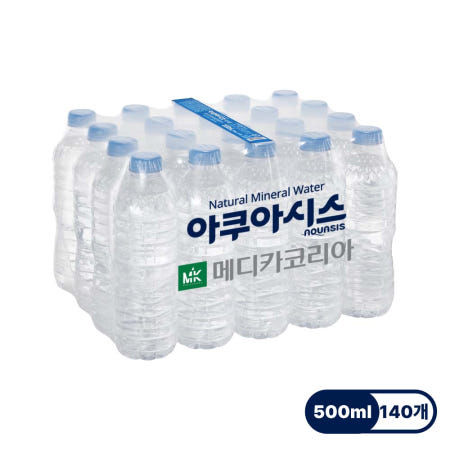 아쿠아시스 무라벨 생수 500ml, 140개
