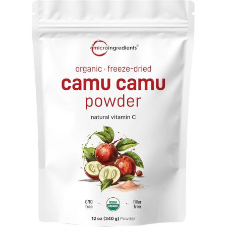 [해외]마이크로인그레디언트 카무카무 파우더 가루 분말 340g (미국배송) Micro Ingredients Organic Camu Camu Powder