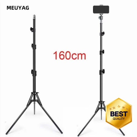 [해외]100% 호환 MEUYAG 160cm 삼각대 랜딩 타입 카메라 앵커 셀카 라이트 프레임 금속 온도계 전화 홀더 방송  