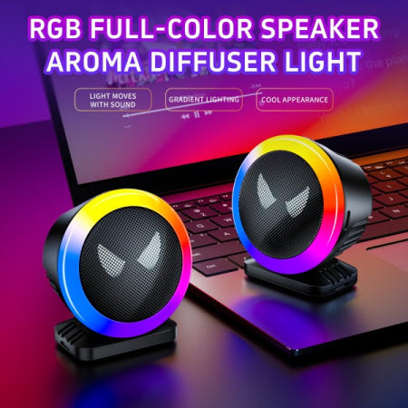 RGB 음성 제어 리듬 조명 다채로운 음악 자동차 아로마테라피 분위기 컴퓨터 데스크탑 창의적인 LED 픽업