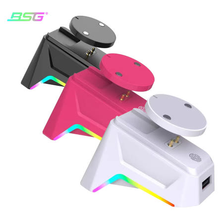 로지텍 지슈스 지슈라2 덱스 무선마우스 레이저 충전독 거치대 RGB 마그네틱 충전코인 포함