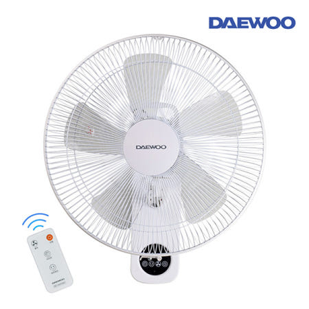 대우 벽걸이 선풍기 5엽날개 16형 40cm 리모컨 DEF-KW616EA