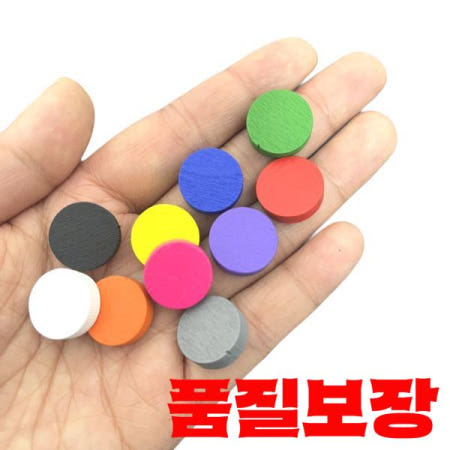100PCS 15mm x 멀티 컬러 나무 게임 토큰 교육 활동 및 전략 전당포 디스크 보드 액세서리