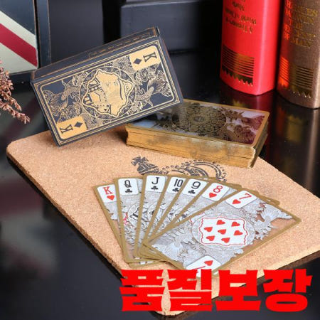 방수 플라스틱 포커 컬렉션 카드 골든 에지 놀이 55 덱 최고의 크리스마스 선물 학습