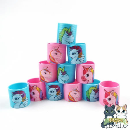 [해외]12pcs 미니 레인보우 매직 스프링 장난감 유니콘 선물 생일 파티 기념품 경품 어린이 Pinata 필러