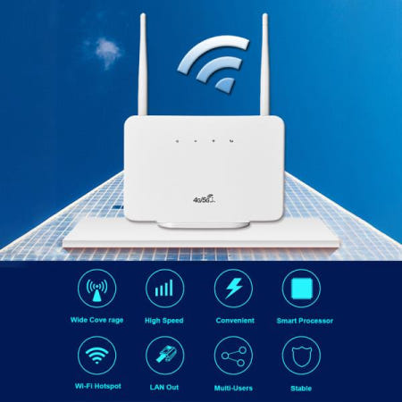 300Mbps 4G 라우터 무선 모뎀 LTE CPE SIM 카드 슬롯이 있는 외부 안테나 인터넷 연결 Wifi
