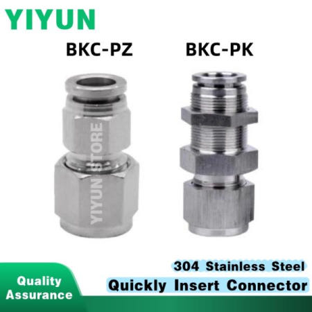 1PC 분리 조인트 BKC-PK BKC-PZ6 8 10 12 16 304 스테인리스 스틸 직선 연결 파이프 피팅 액세서리