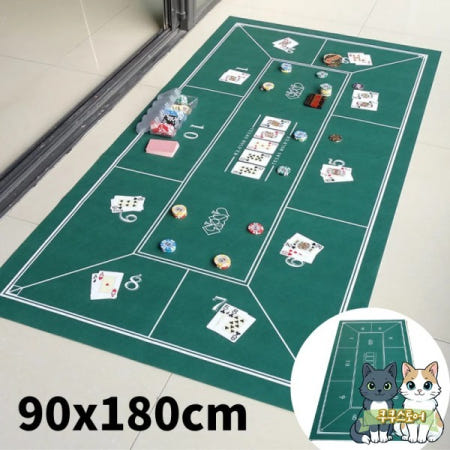 [해외]텍사스 홀덤 매트 180x90cm 포커 카드 게임 테이블 천 카지노 데스크탑 아름답게 인쇄 된 홈