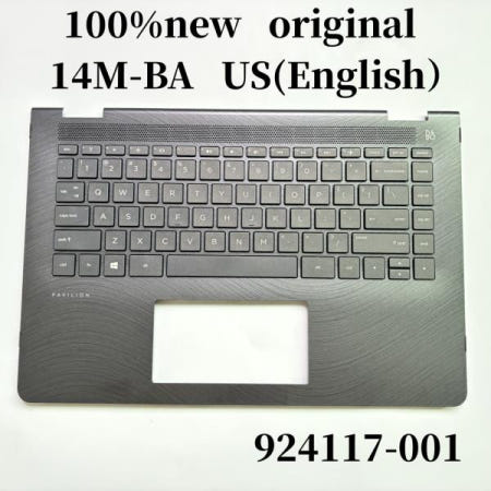 HP 파빌리온 14M-BA 시리즈 노트북 키보드 팜레스트 상단 커버 미국 영어 924117-001 100% 신제품