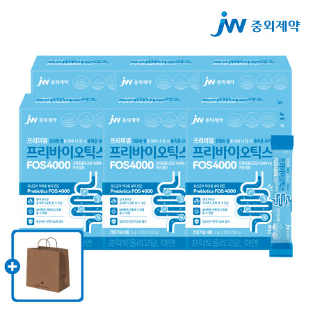 [6개월] JW중외제약 프리바이오틱스 FOS 4000 프락토올리고당 아연 5g 30포, 6개