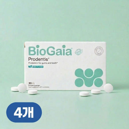 [해외]바이오가이아 구강 유산균 프로덴티스 로젠지 민트맛 30정 4개 세트