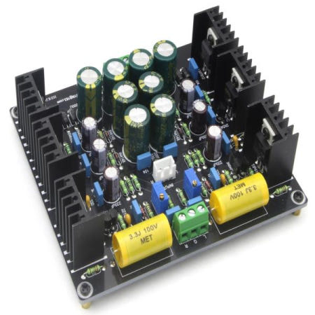 A급 프리앰프 AMP 보드 듀얼 채널 싱글 12V + ~ 50kHz 21dB