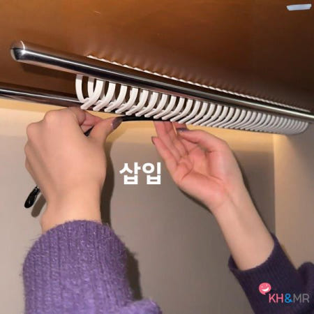 [해외]드래곤 본 히든 슬롯 노 펀칭 스터디 컴퓨터 책상 하단 배선 파이프 보관 케이블 정리함 (뒷면 접착식)