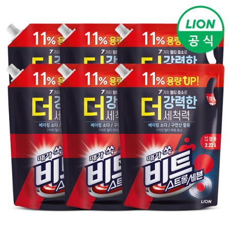 비트 스트롱 세븐 액체세제 2.22L 리필 x 6개 일반 드럼 겸용