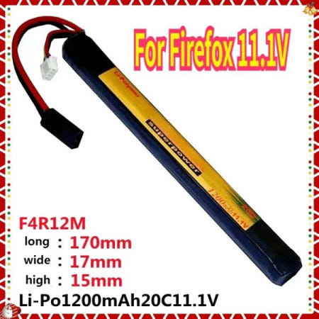Firefox 11.1V 1200mAh 20C Li Po 배터리 소프트 총알 Jinming 8세대 Ren Xiang 장난감 F4R12M