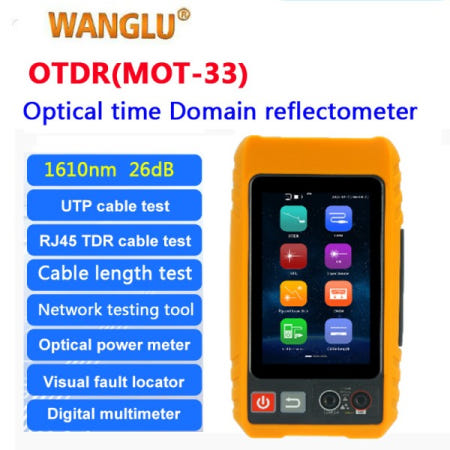 WANGLU MOT-33 OTDR 광섬유 테스터 케이블 단선 손실 감지기 다기능 1550nm 24dB (광 포함)