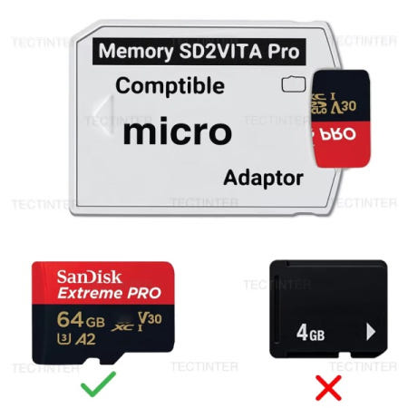 PSVita SD2VITA 6.0 마이크로 메모리 카드 어댑터 (PS 1000 헨카쿠 3.65 시스템용) SD 게임 슬롯 컨버터