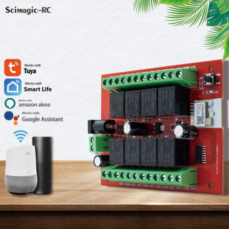 [해외]8CH Tuya Wifi 스마트 라이트 스위치 릴레이 모듈 채널 12V 보드 APP 수신기 NO COM DIY