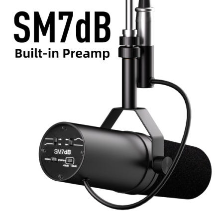 최고급 SM7DB 다이나믹 보컬 마이크 선택  주파수 응답 내장 프리앰프 홈 팟캐스팅 녹음 방송용