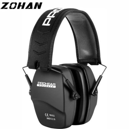 ZOHAN 슈팅 청력 강력한 보호기 전문 귀마개 수동 소음 차단 수비수 휴대용 헤드셋 NRR 26dB for Gun