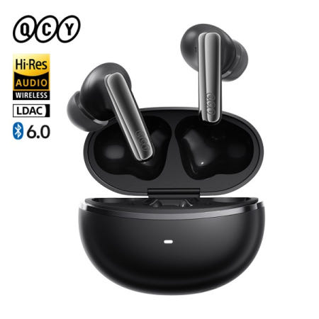 QCY MeloBuds N70 ANC 무선 이어버드, 블루투스 6.0, 적응형 노이즈 캔슬링, LDAC, 고해상도 오디오, 6개 마이크, ENC 이어폰, 50시간 재생, 충전, 헤
