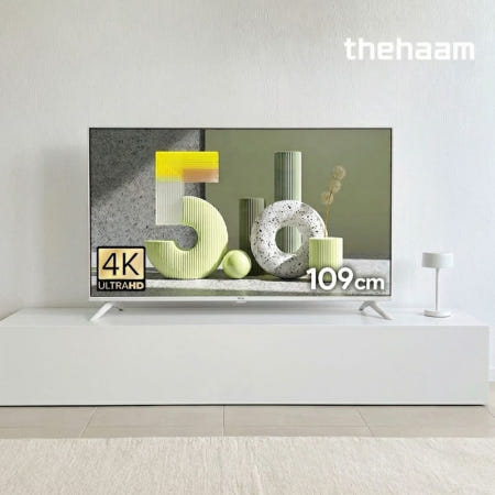 더함 CHiQ 구글 5.0 화이트 TV 109cm(43인치), 4K UHD, 고객직접설치(택배)