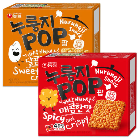 농심 누룽지팝 2종 달콤한맛+매콤한맛 총2개