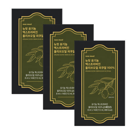 뉴밋 유기농 엑스트라버진 올리브오일 스틱 피쿠알 100% 112ml, 3개