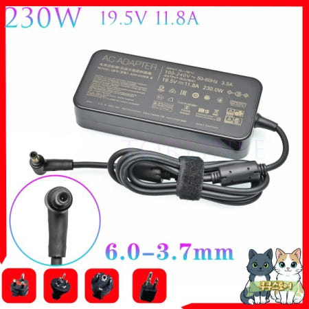 [해외]노트북 어댑터 19.5V 11.8A 230W .03.7mm ADP-230GB B AS ROG Strix G531GV-DB7 AC 전원 충전기