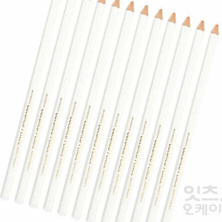 [Itsok협력사]2ndok 육각그립 목색연필 흰색 12자루 1타 미술용품 그림도구