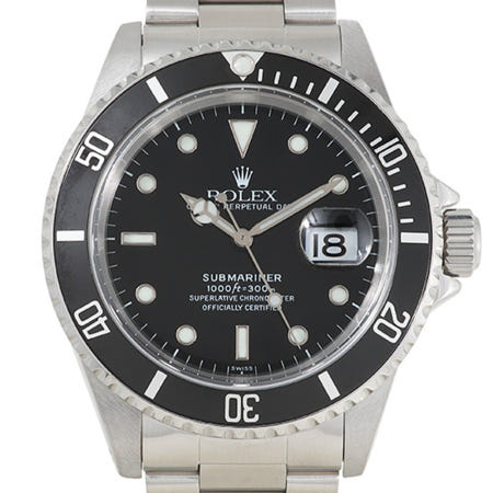 롤렉스 서브마리너 데이트 스틸 검정판 40mm 16610LN