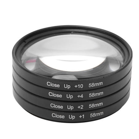 범용 광학 유리 매크로 클로즈업 +1 렌즈 필터 58mm 호환 가능 내구성 선명한 이미지 캐논/니콘/소니 카메라용