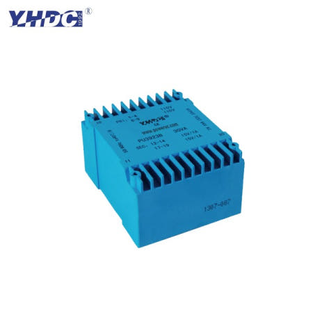 YHDC PU3923B 30VA 110Vx2/115Vx2 6Vx2/7.5Vx2/9Vx2/12Vx2/15Vx2/18Vx2/24Vx2 캡슐화된 PCB 용접 절연 변압기