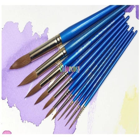 Winsor and ton Cotman 라운드 아티스트 브러쉬 전문 수채화 페인트 합성 세이블 미술 용품
