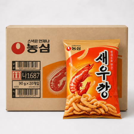 농심 새우깡 90g 20개 한박스 대용량 box 20개입 노래방 업소용 과자 도매 탕비실
