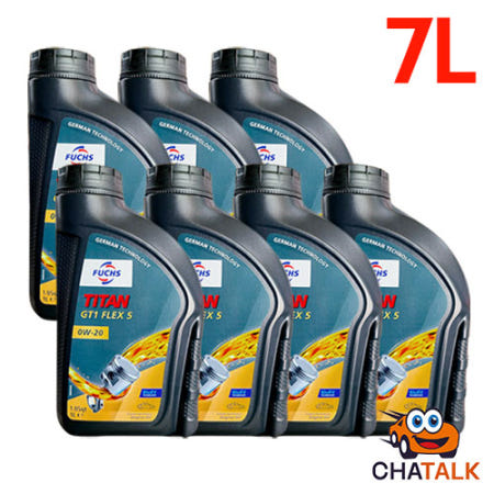 FUCHS 훅스 타이탄 GT1 플렉스5 SAE 0W-20 가솔린 합성유 1L, 7개