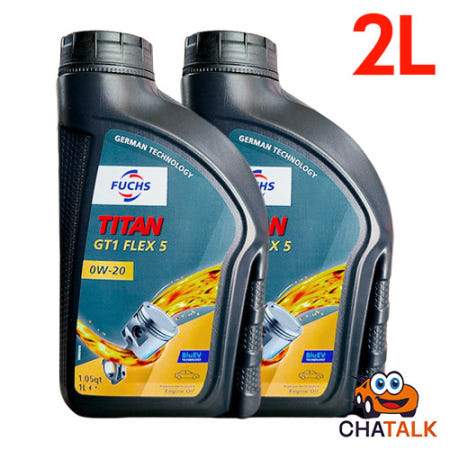 FUCHS 훅스 타이탄 GT1 플렉스5 SAE 0W-20 가솔린 합성유 1L, 2개