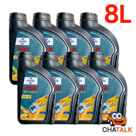 FUCHS 훅스 타이탄 GT1 플렉스5 SAE 0W-20 가솔린 합성유 1L, 8개