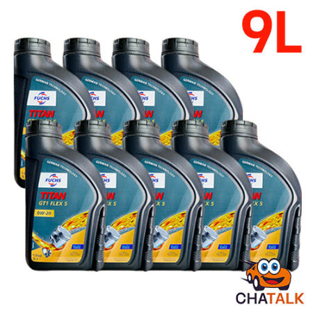 FUCHS 훅스 타이탄 GT1 플렉스5 SAE 0W-20 가솔린 합성유 1L, 9개