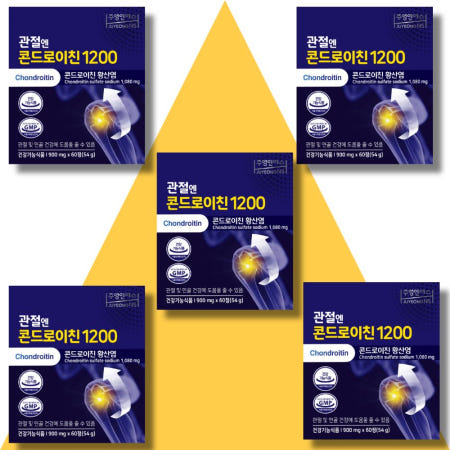 주영엔에스 관절엔 콘드로이친 1200 900mg 60정, 5개