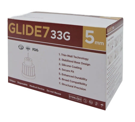 글라이드7 삭센다 인슐린 펜니들 아주 가는 멸균 주사침  주사바늘  33G 4mm