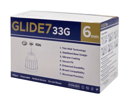 글라이드7 삭센다 인슐린 펜니들 얇은 멸균 주사침  주사바늘  33G 6mm