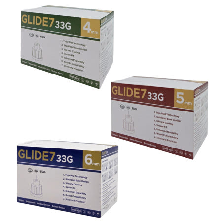 글라이드7 삭센다 인슐린 펜니들 얇은 멸균 주사침  주사바늘  33G 6mm
